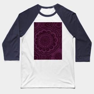 Grape Anemone Flowers Baseball T-Shirt